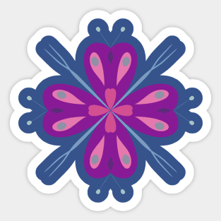 Pink butterfly mandala Sticker